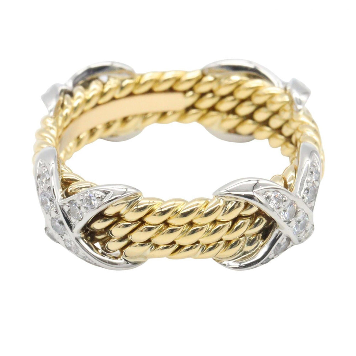 Ring Platinum and 18K Yellow Gold with Diamond