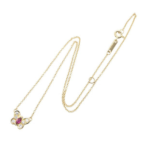 Van Cleef & Arpels Papillon Pendant Necklace 18K Yellow Gold with Ruby and Diamond - view 2