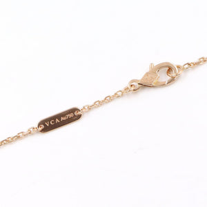 Van Cleef & Arpels Vintage Alhambra Pendant Necklace 18K Rose Gold and Onyx - view 3