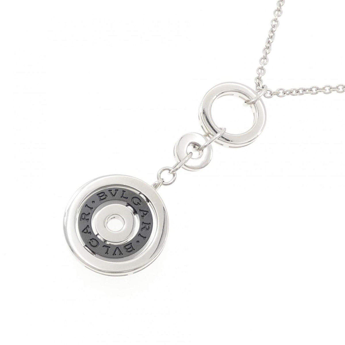 Pendant Necklace Ceramic and 18K White Gold