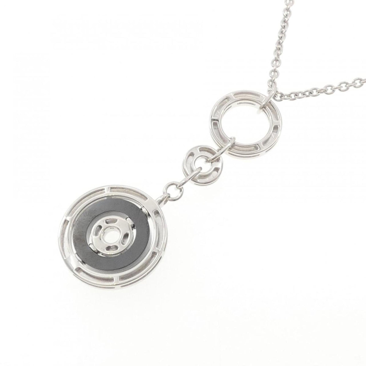Pendant Necklace Ceramic and 18K White Gold
