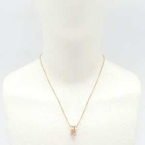 Bvlgari B.Zero1 Pendant Necklace 18K Rose Gold with Diamond - view 3
