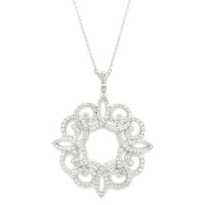 Tiffany & Co. Enchant Scroll Pendant Necklace Platinum with Diamond - view 1