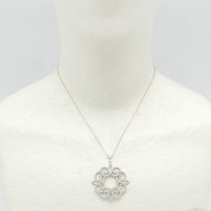Tiffany & Co. Enchant Scroll Pendant Necklace Platinum with Diamond - view 3