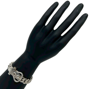 Hermes Boucles Sellier Bracelet Sterling Silver Medium - view 2