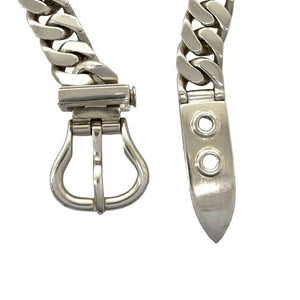 Hermes Boucles Sellier Bracelet Sterling Silver Medium - view 4