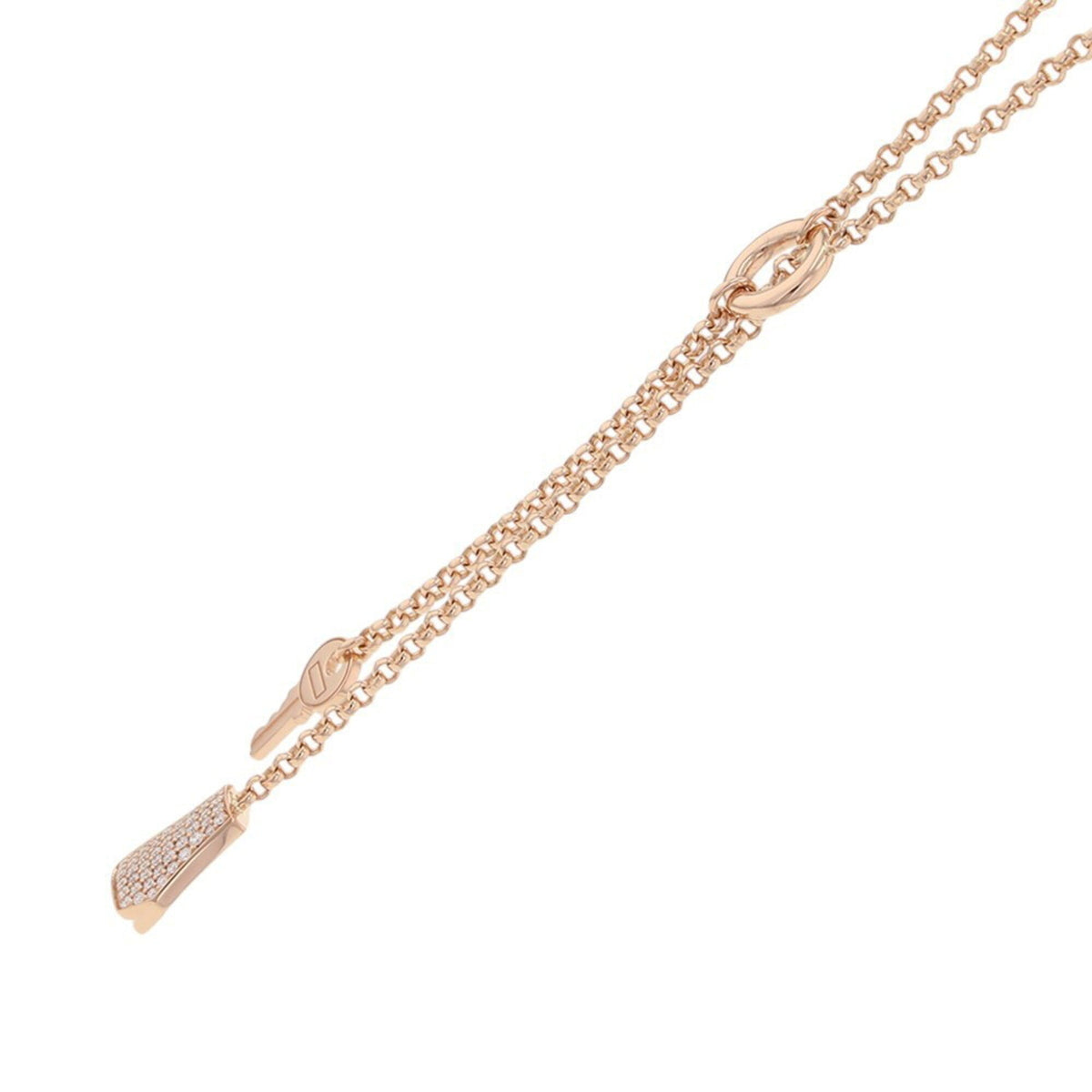 Kelly Clochette Pendant Necklace 18K Rose Gold Mini with Diamond