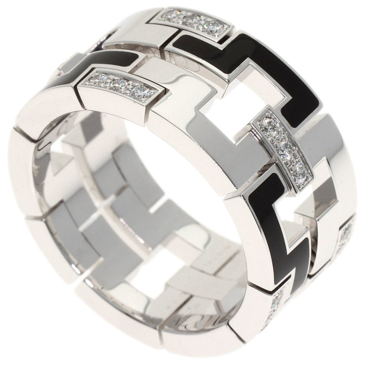 Cartier Dragon Padlock Ring 18K White Gold with Diamond
