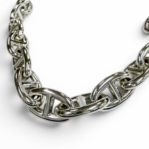 Hermes Chaine d'Ancre Pendant Necklace Sterling Silver Large - view 1