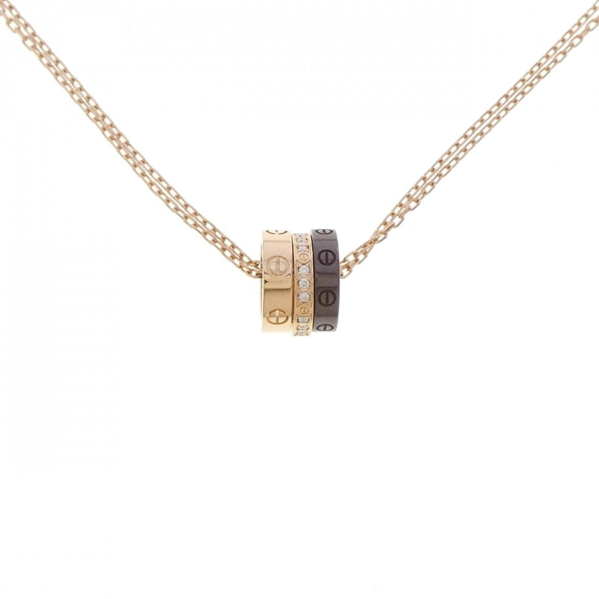 Cartier Pendant Necklace Ceramic and 18K Rose Gold with Diamond
