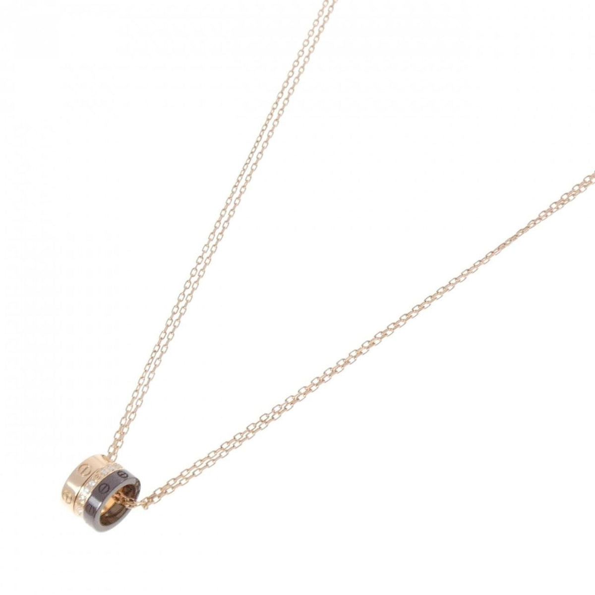 Cartier Pendant Necklace Ceramic and 18K Rose Gold with Diamond – view 2