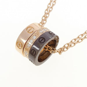 Cartier Pendant Necklace Ceramic and 18K Rose Gold with Diamond - view 3