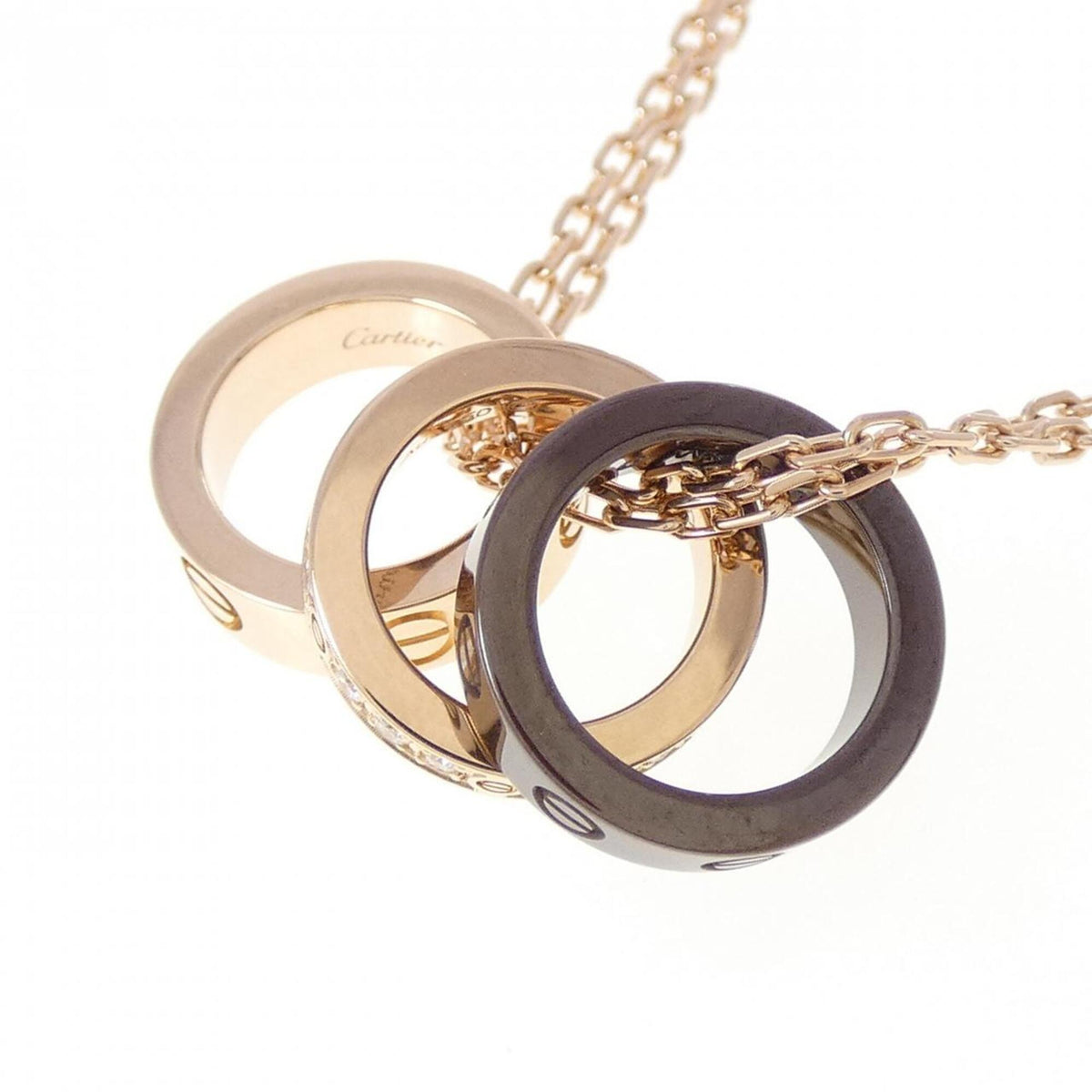 Cartier Pendant Necklace Ceramic and 18K Rose Gold with Diamond – view 4