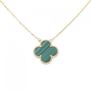 Van Cleef & Arpels Vintage Alhambra Pendant Necklace 18K Yellow Gold and Malachite - view 1