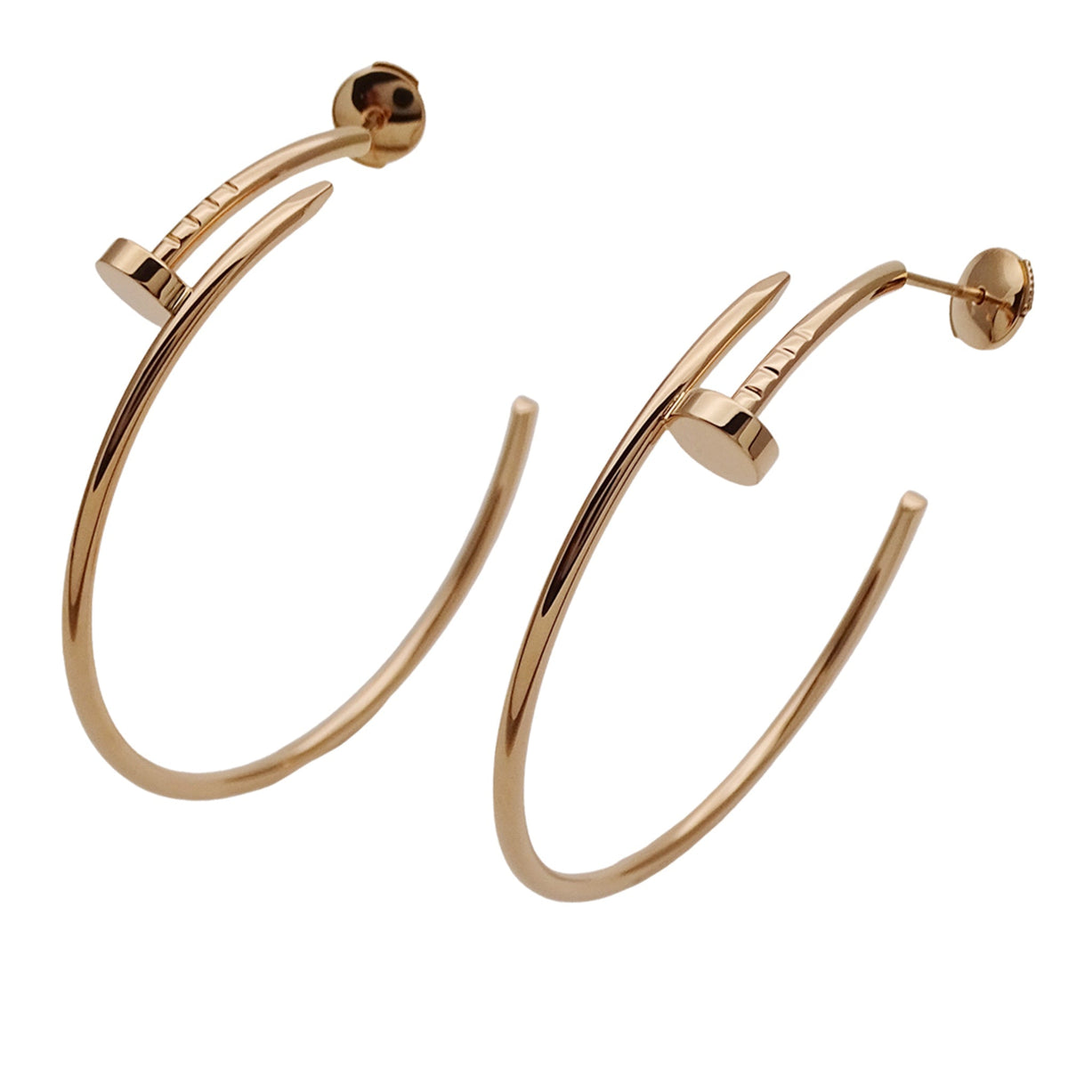 Cartier Juste un Clou Hoop Earrings 18K Rose Gold Large 18K Rose Gold