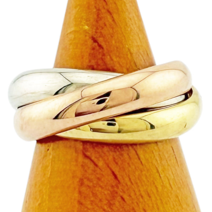 Cartier Vendome Louis Cartier Band Ring 18K Tricolor Gold