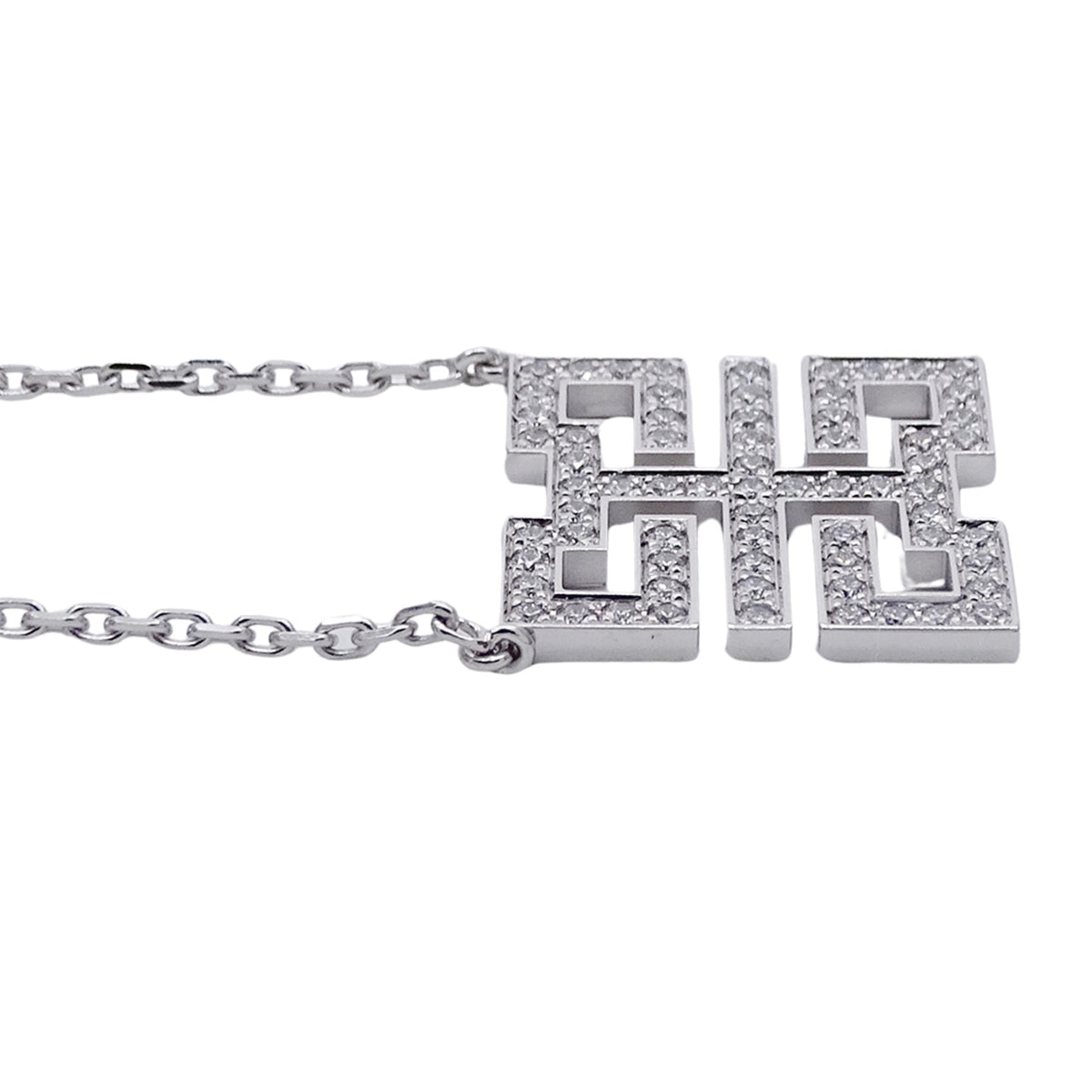 Cartier Pendant Necklace 18K White Gold Mini with Diamond – view 3