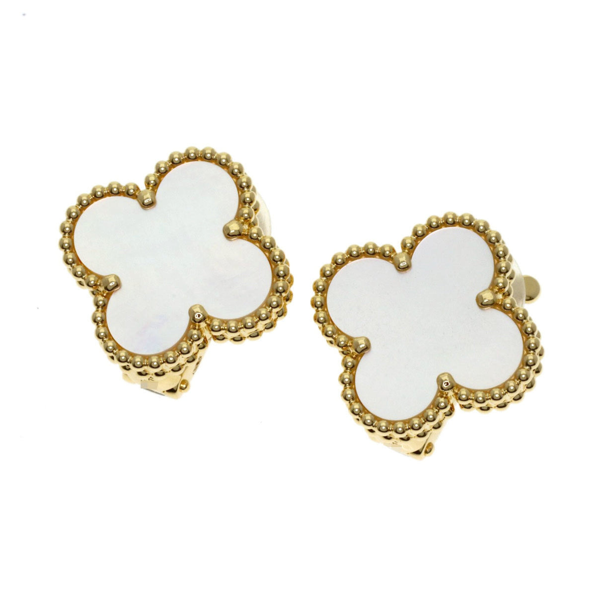Van Cleef & Arpels Vintage Alhambra Earrings 18K Yellow Gold and Mother of Pearl 18K Yellow Gold