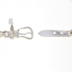 Hermes Boucles Sellier Inflexible Pendant Necklace Sterling Silver - view 6