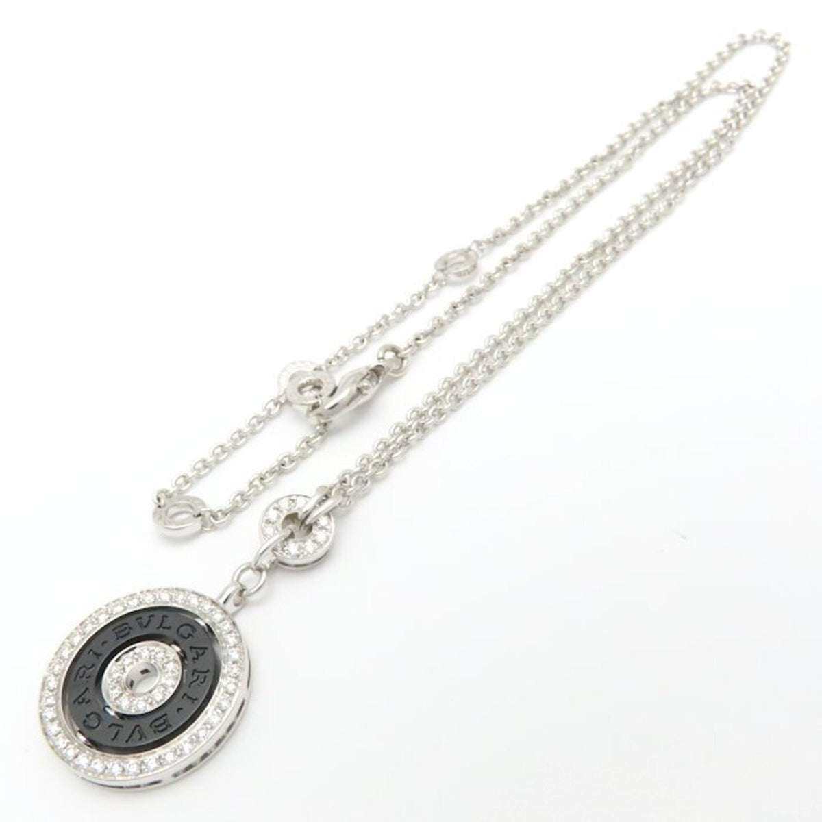 Pendant Necklace Ceramic and 18K White Gold with Diamond