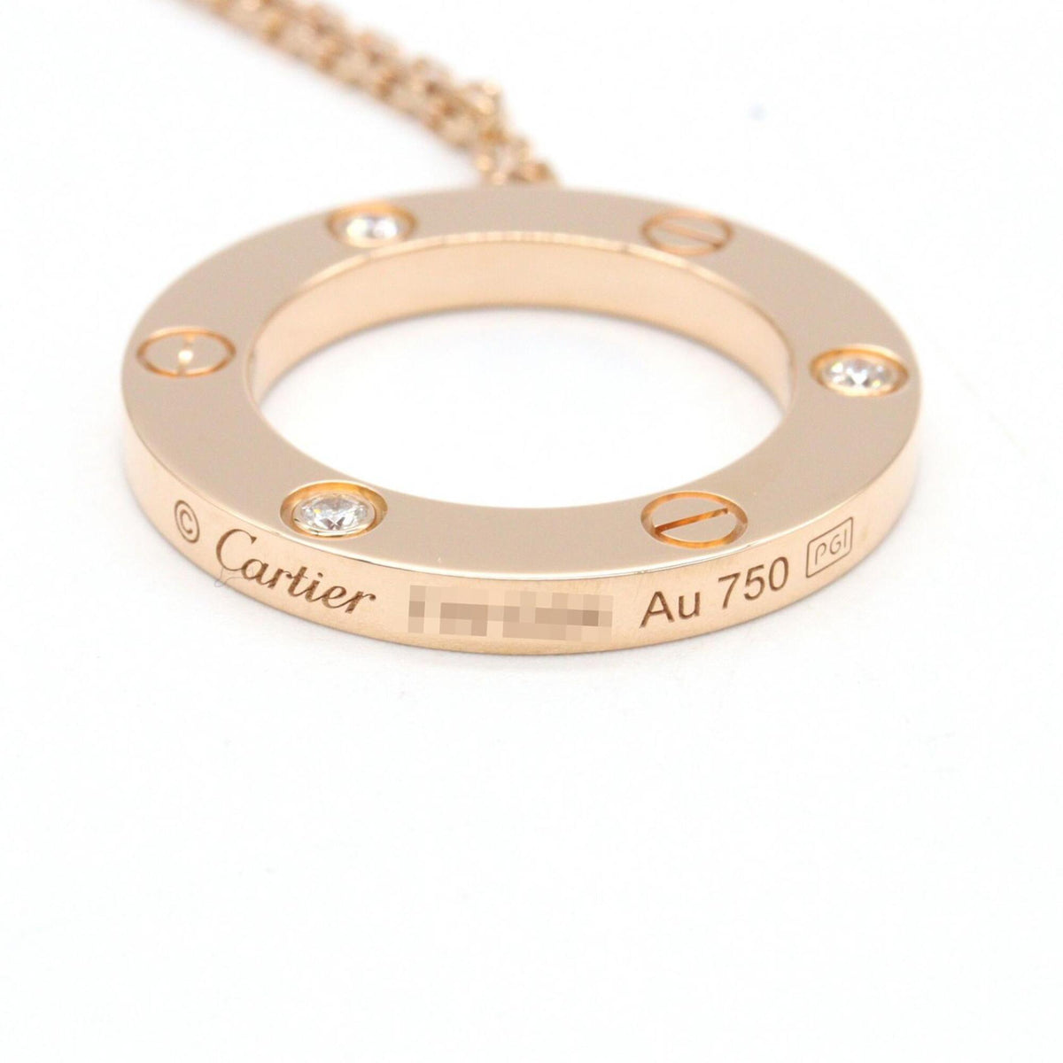 Cartier Love Pendant Necklace 18K Rose Gold with Diamond – view 3