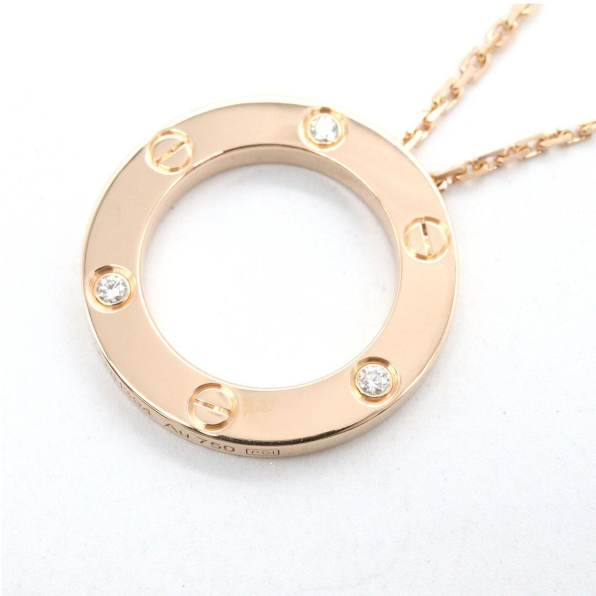 Cartier Love Pendant Necklace 18K Rose Gold with Diamond – view 5