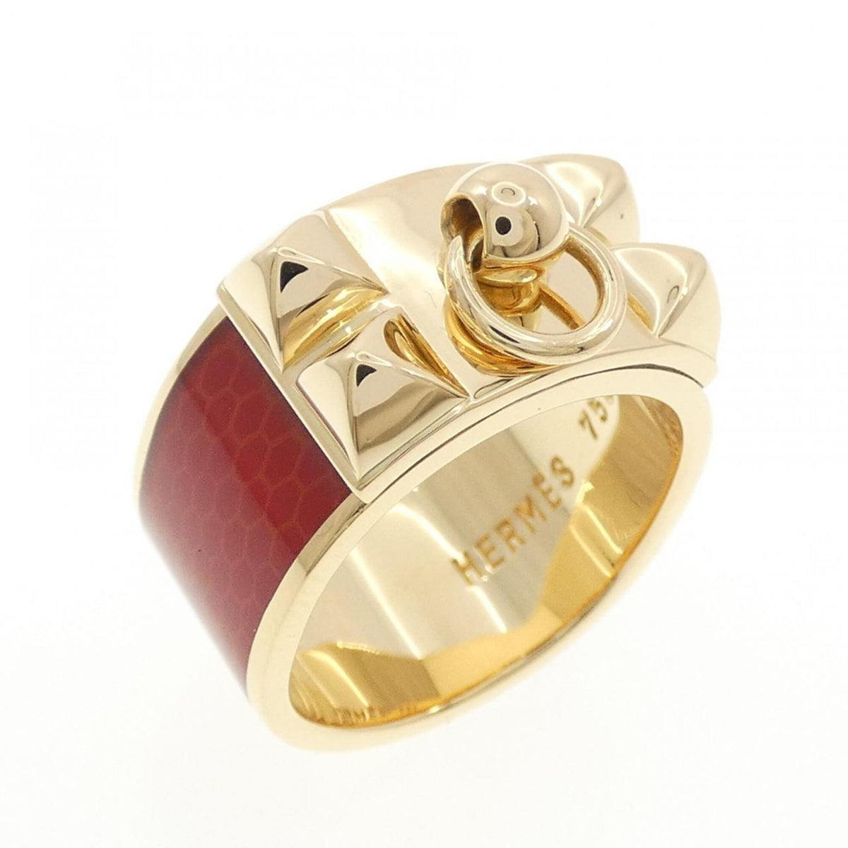 Hermes Collier de Chien Ring 18K Yellow Gold