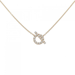 Hermes Pendant Necklace 18K Rose Gold with Diamond - view 1
