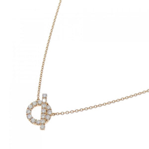 Hermes Pendant Necklace 18K Rose Gold with Diamond - view 2