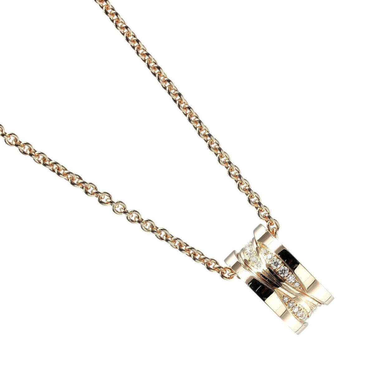 B.Zero1 Pendant Necklace 18K Rose Gold with Diamond