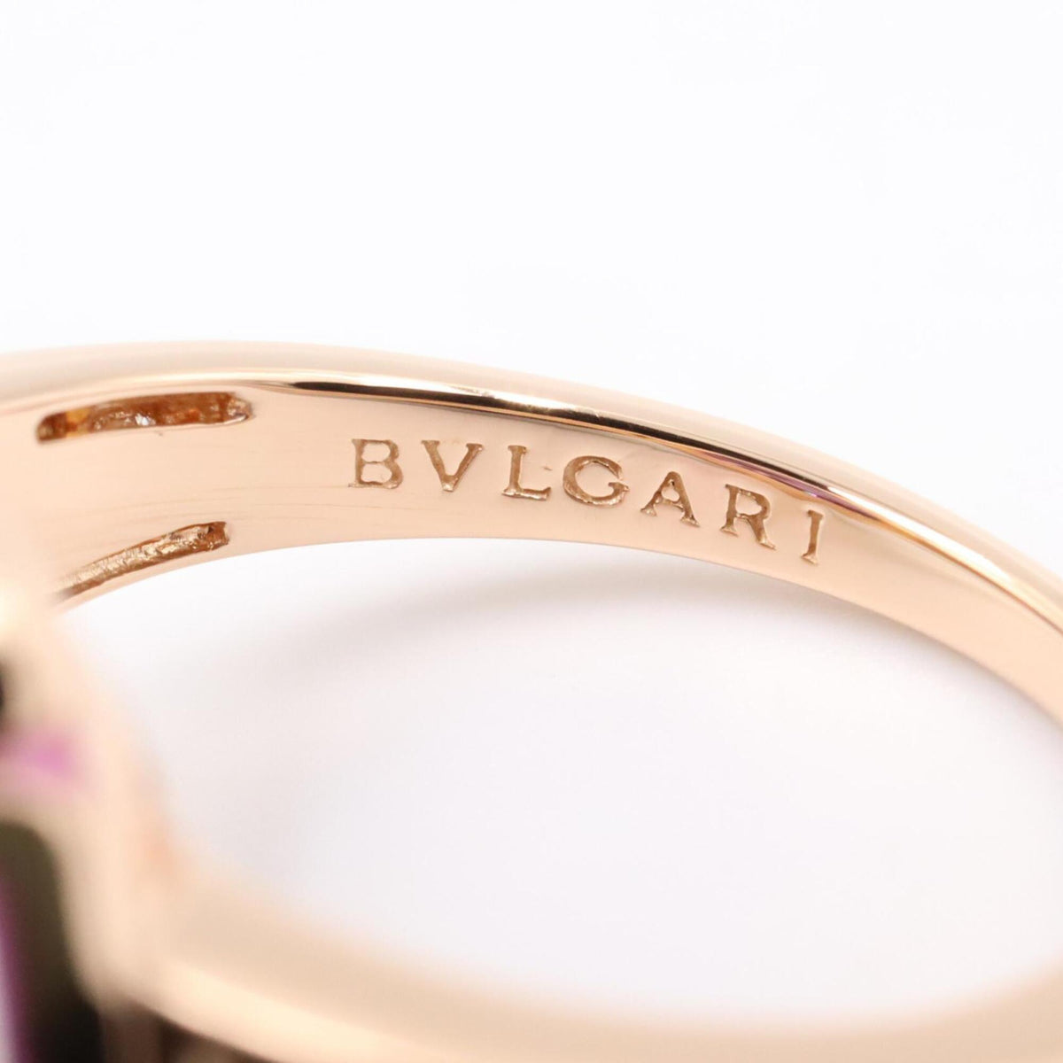 Parentesi Ring 18K Rose Gold with Amethyst and Diamond