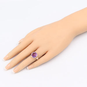 Bvlgari Parentesi Ring 18K Rose Gold with Amethyst and Diamond - view 8