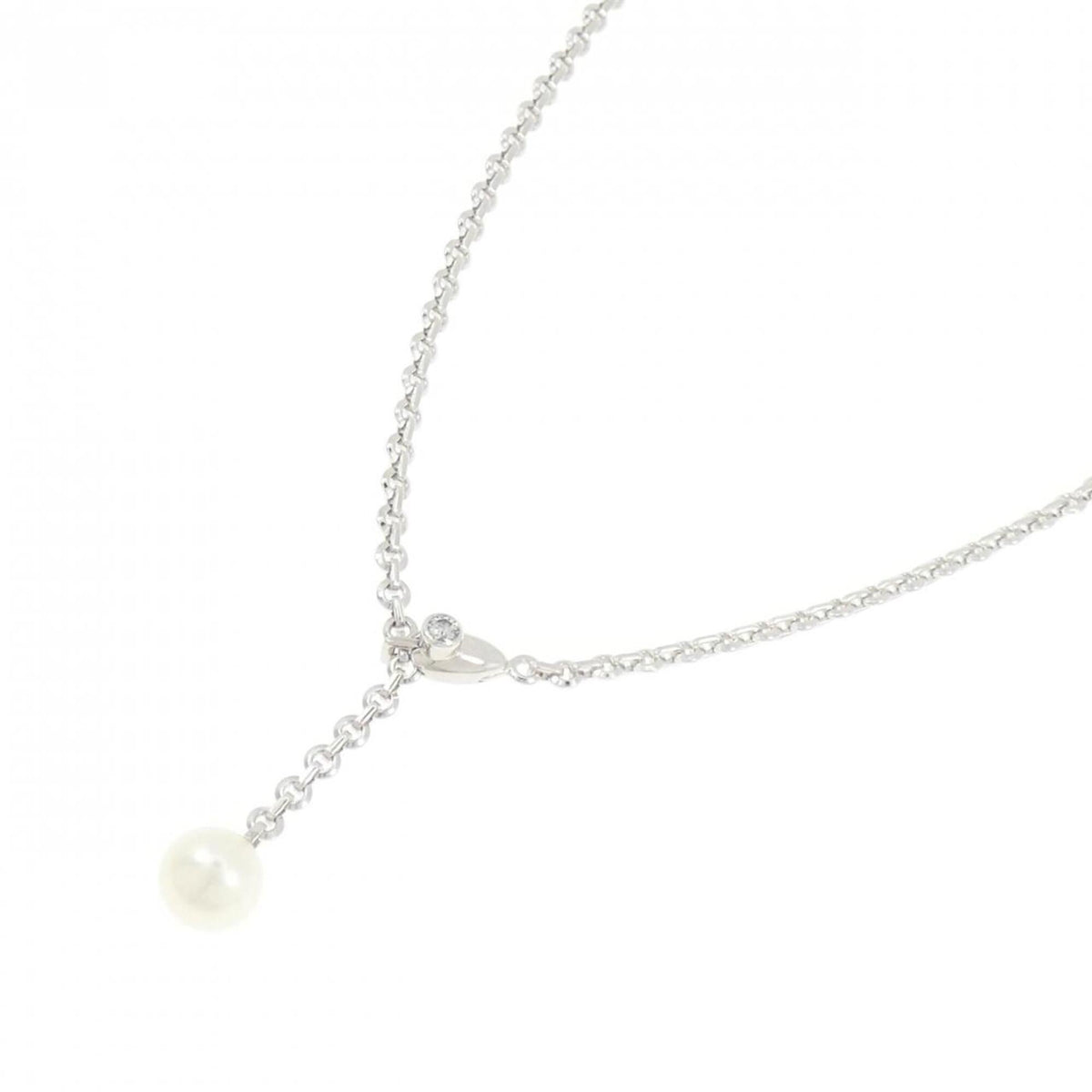 Cartier Pendant Necklace 18K White Gold with Diamond and Freshwater Pearl – view 2