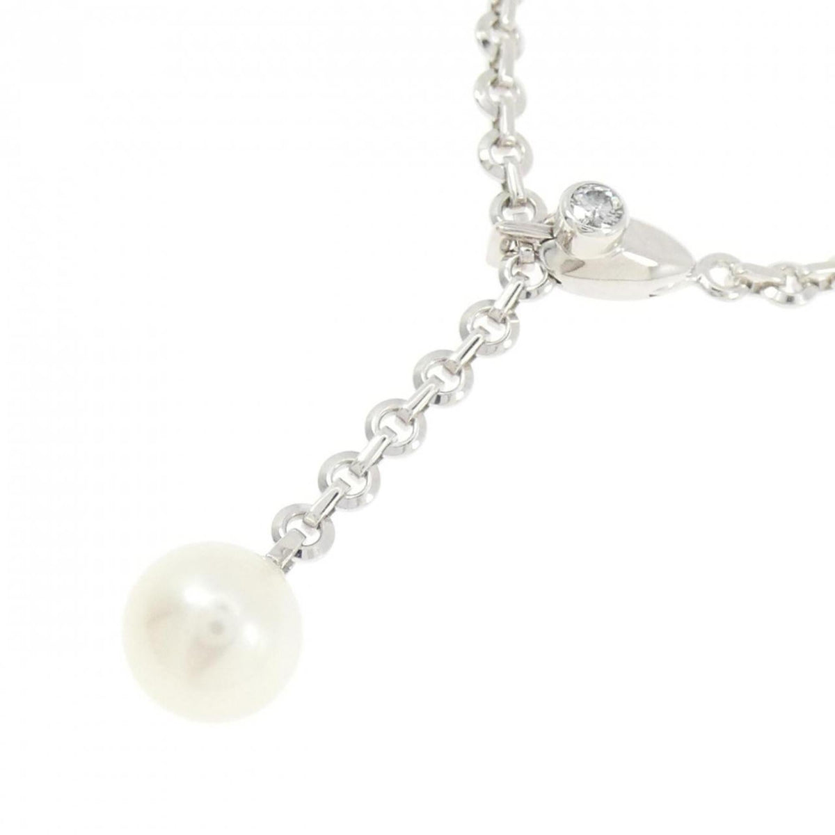 Cartier Pendant Necklace 18K White Gold with Diamond and Freshwater Pearl – view 3