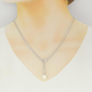 Cartier Pendant Necklace 18K White Gold with Diamond and Freshwater Pearl - view 6