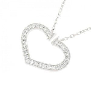 Cartier C Heart Pendant Necklace 18K White Gold - view 3
