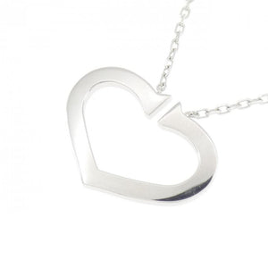 Cartier C Heart Pendant Necklace 18K White Gold - view 4