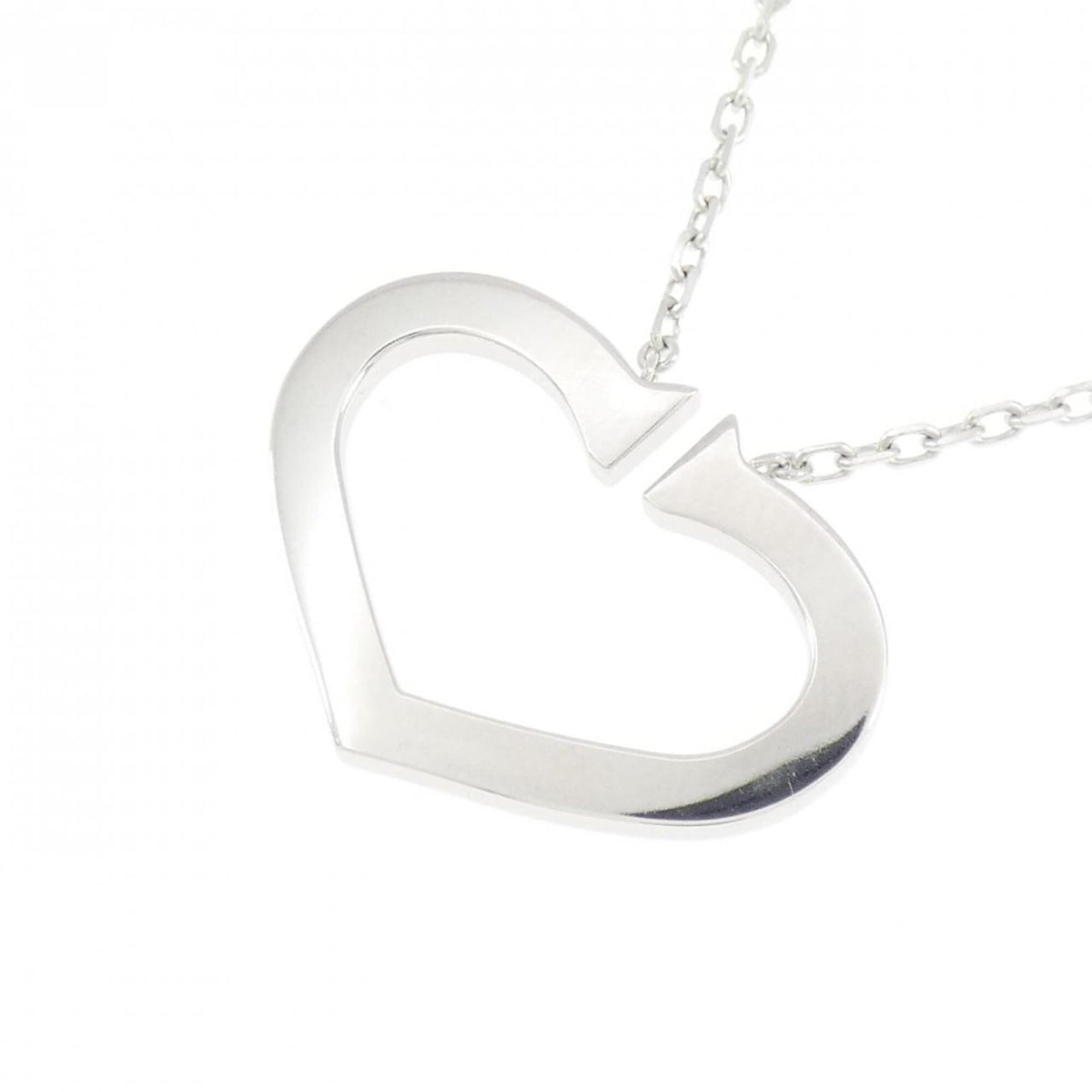 Cartier C Heart Pendant Necklace 18K White Gold – view 4