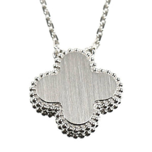 Van Cleef & Arpels Vintage Alhambra Pendant Necklace 18K White Gold and 18K Rose Gold - view 3