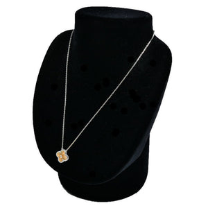Van Cleef & Arpels Vintage Alhambra Pendant Necklace 18K White Gold and 18K Rose Gold - view 6