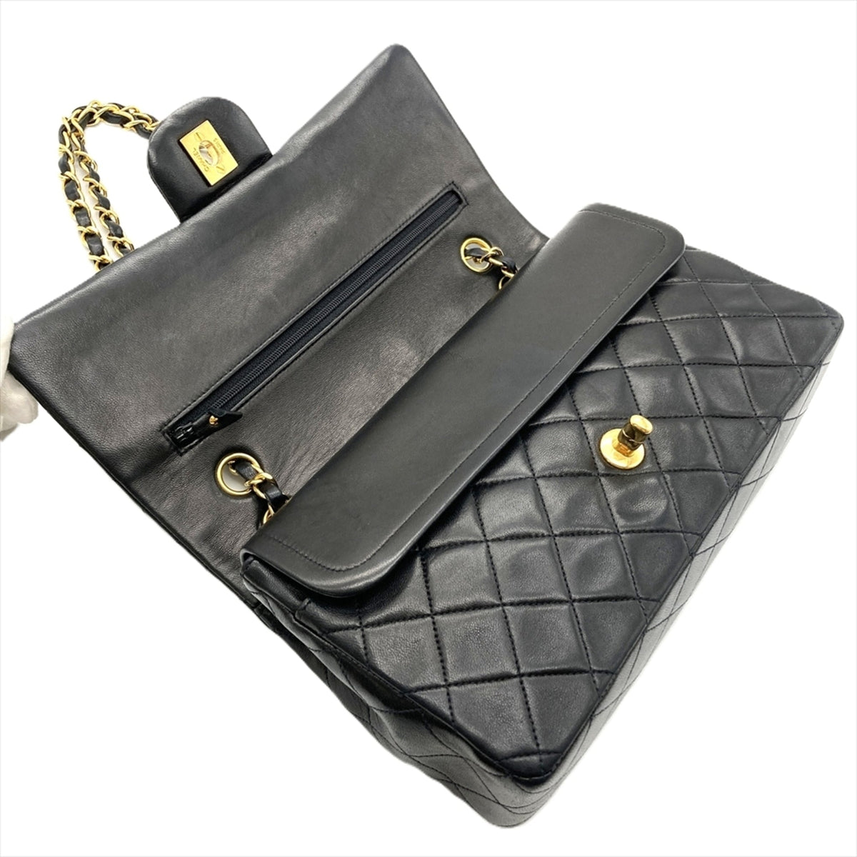 Vintage Classic Double Flap Bag Quilted Lambskin Medium