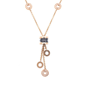Bvlgari Pendant Necklace Ceramic and 18K Rose Gold - view 1