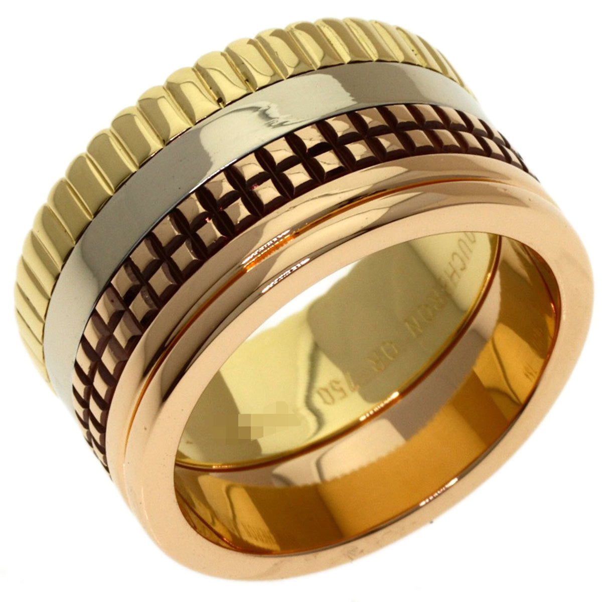 Quatre Classic Large Ring 18K Tricolor Gold