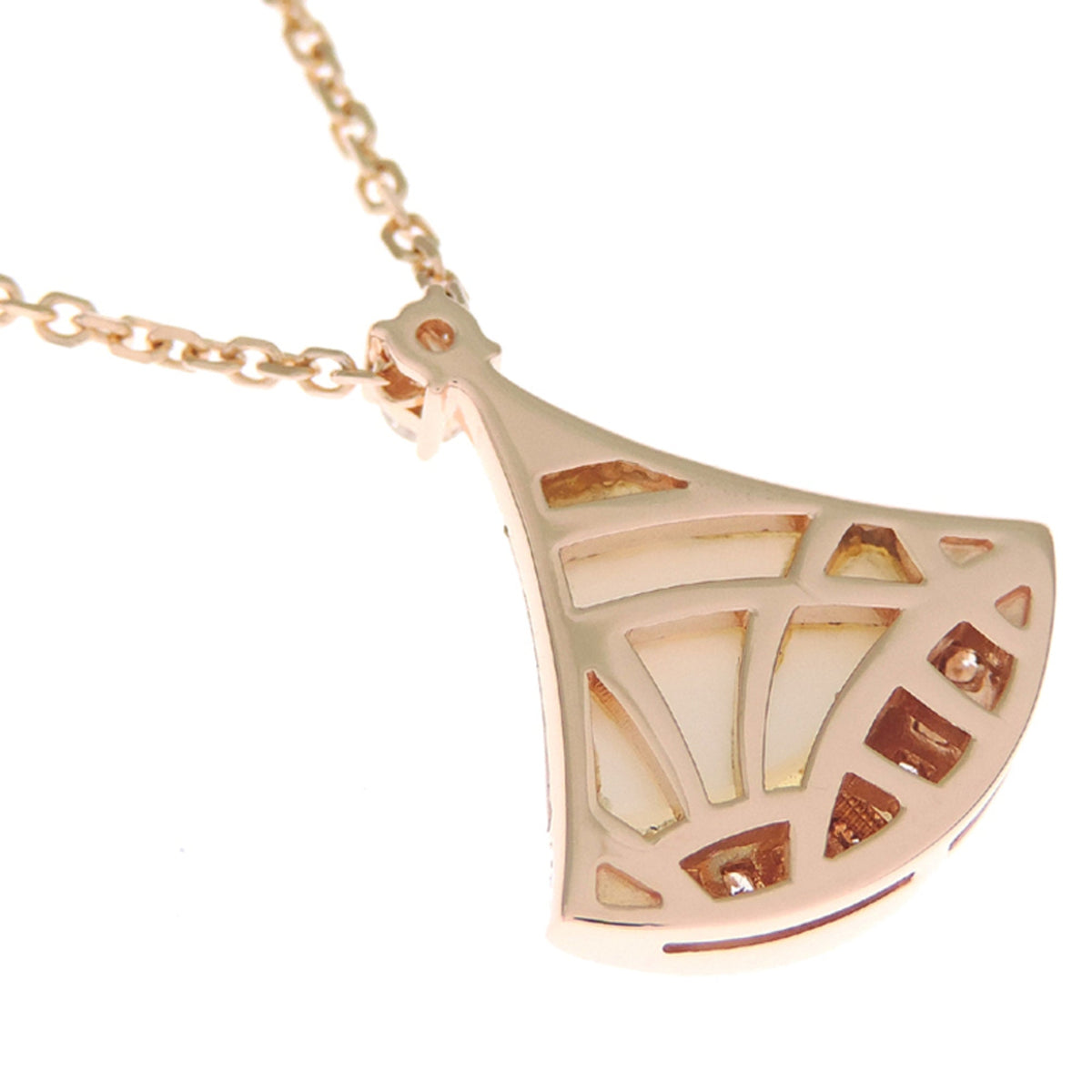 Diva Dream Pendant Necklace 18K Rose Gold with Diamond and Mother of Pearl