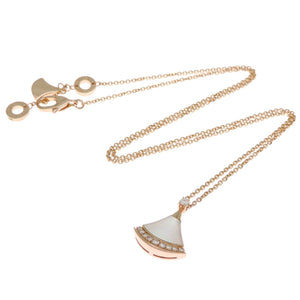 Bvlgari Diva Dream Pendant Necklace 18K Rose Gold with Diamond and Mother of Pearl - view 7