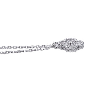 Van Cleef & Arpels Sweet Alhambra Pendant Necklace 18K White Gold - view 3