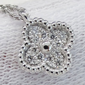 Van Cleef & Arpels Sweet Alhambra Pendant Necklace 18K White Gold - view 7