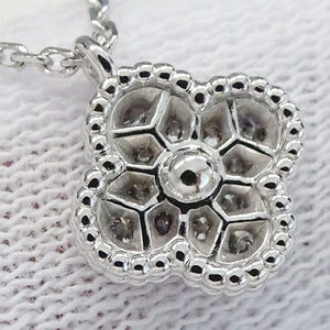 Van Cleef & Arpels Sweet Alhambra Pendant Necklace 18K White Gold - view 9