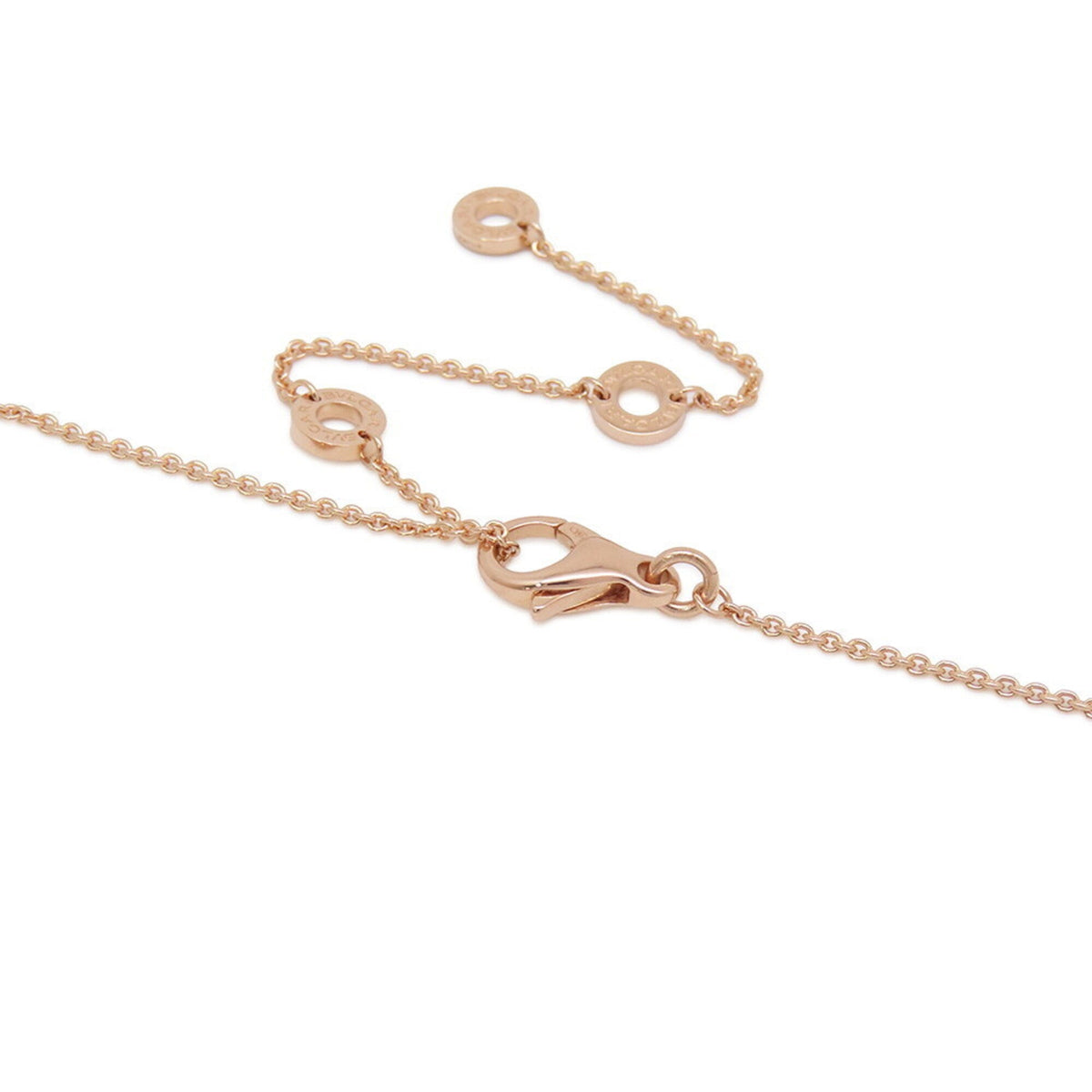 Pendant Necklace 18K Rose Gold with Cabochon Diamond and Pave Diamonds 0.55ct