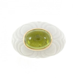 Bvlgari Band Ring 18K Yellow Gold with Peridot - view 2